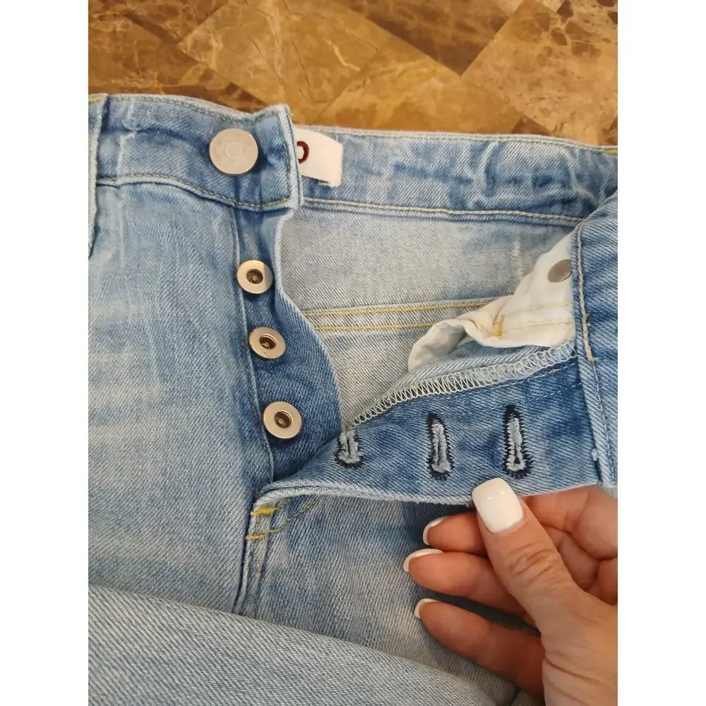 AMO Babe button fly distressed hems sweet cheeks ‎ sz 25